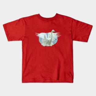 Great White Egret Landing! Kids T-Shirt